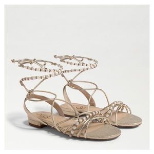 Sam Edelman gold leaf leather sandal. Size 9